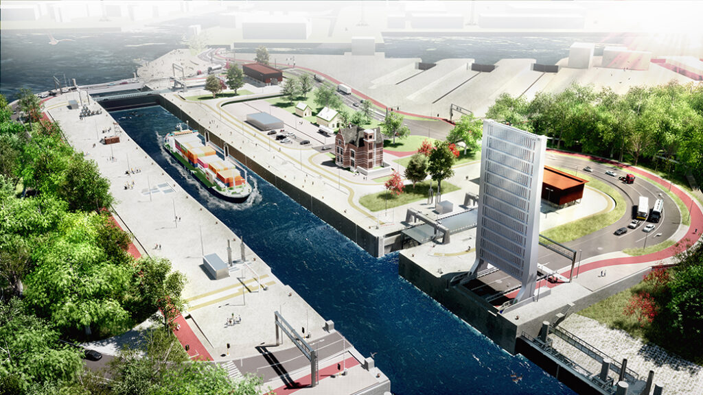SBE engineering Royerssluis haven Antwerpen Schelde Albertkanaal #teamsbe #expertsatplay basculebrug roldeur BIM sluisdeur
