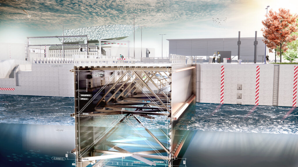 SBE engineering Royerssluis haven Antwerpen Schelde Albertkanaal #teamsbe #expertsatplay basculebrug roldeur BIM sluisdeur