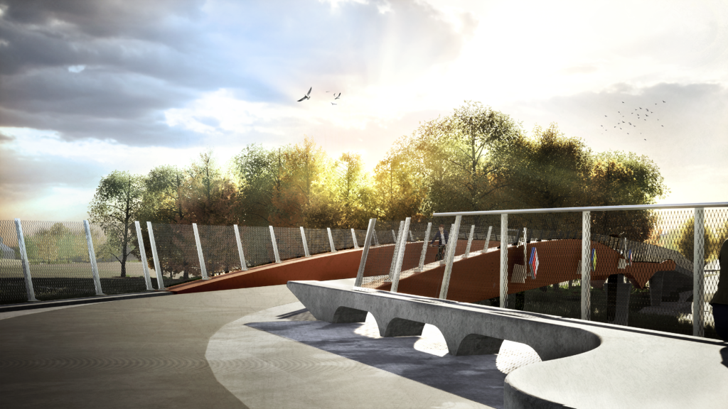 Seine-Schelde_Leie Pand 140 Sint-Baafs-Vijve Deinze De Vlaamse Waterweg Seinebekken fietsbrug voetgangersbrug fiets- en voetgangersbrug Zulte SBE engineering #teamsbe #expertsatpla